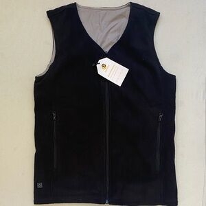 Women’s Black Fleece Vest smart heated vest With out battery